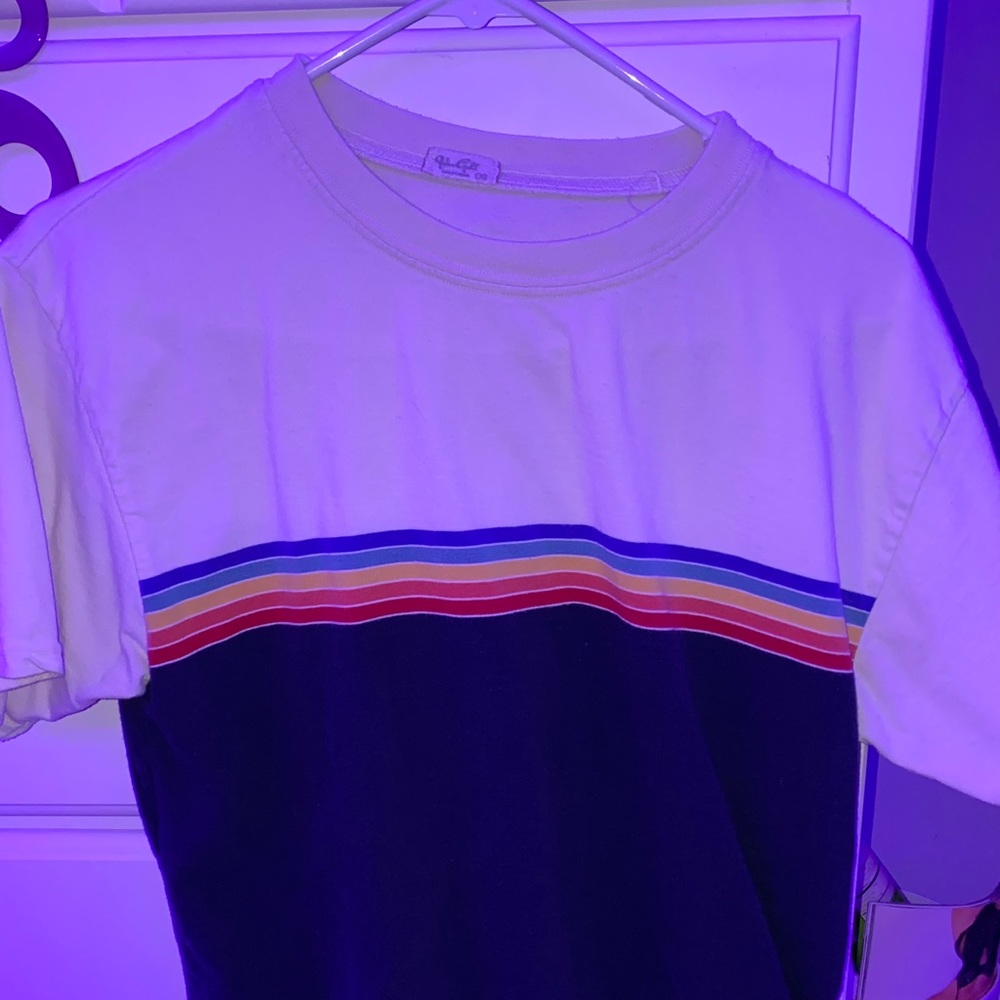 Brandy Melville/ John Galt striped rainbow tee